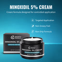 Minoxidil 5% Cream – Growth Essence with Biotin, Caffeine & Hyaluronic Acid for Hairline & Beard (3.4 oz)