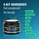 Minoxidil 5% Cream – Growth Essence with Biotin, Caffeine & Hyaluronic Acid for Hairline & Beard (3.4 oz)